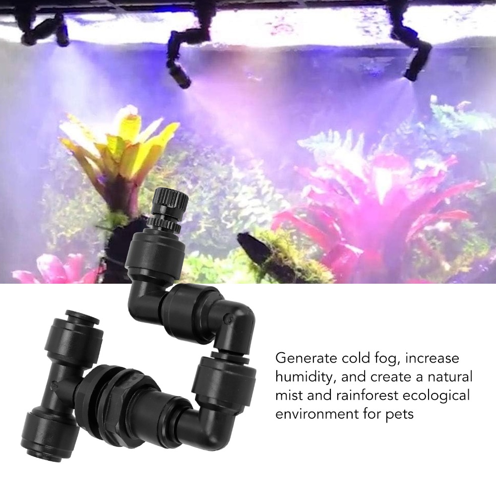 Misting Nozzle Reptile - PP Reptilien-Nebler mit Einstellbarer Düse, Schwarzer